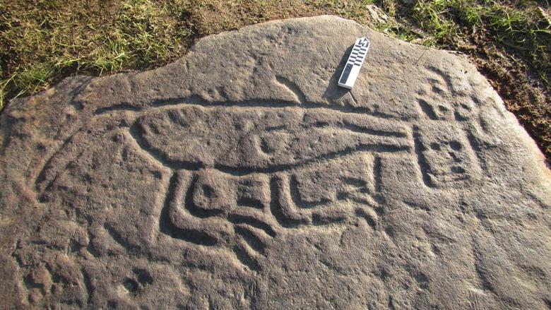 An example of petroglyphs. 